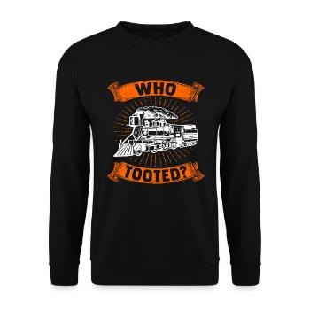 Model railroad, locomotive, steam locomotive, railroader - Unisex Sweatshirt - black - Front - Alina (178cm) & Michal (187cm)