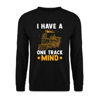 Railroad Funny Train Driver Model Railroad - Unisex Sweatshirt - black - Front - Alina (178cm) & Michal (187cm)