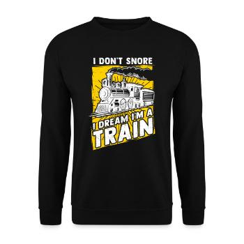 Engine driver model railroad locomotive steam locomotive - Unisex Sweatshirt - black - Front - Alina (178cm) & Michal (187cm)