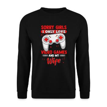 Jeux vidéo Jeux vidéo Gamer Jeu vidéo - Sweat-shirt Unisexe - noir - Devant - Alina (178cm) & Michal (187cm)