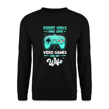 Gamer Gaming Mari Jeu vidéo - Sweat-shirt Unisexe - noir - Devant - Alina (178cm) & Michal (187cm)