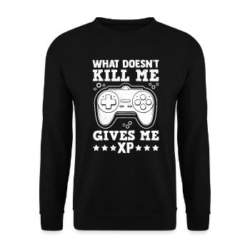 Gamer Gaming Gamer Video Games - Unisex Sweatshirt - black - Front - Alina (178cm) & Michal (187cm)