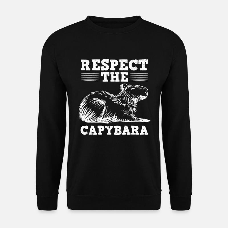Capybara Wasserschwein Nagetier - Unisex Pullover - Schwarz
