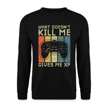 Gamer Gaming Gamer Video Games - Unisex Sweatshirt - black - Front - Alina (178cm) & Michal (187cm)