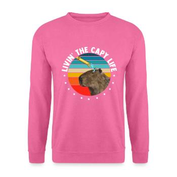 Capybara Douche Drôle Capybara - Sweat-shirt Unisexe - rose - Devant