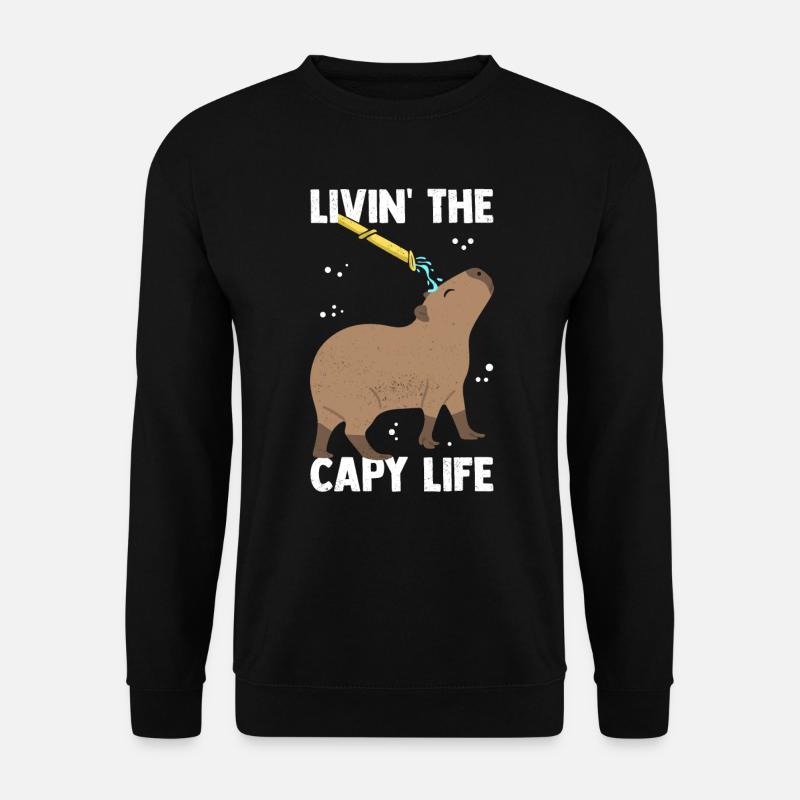 Capybara Shower Capybara Rodent - Unisex Sweatshirt - black