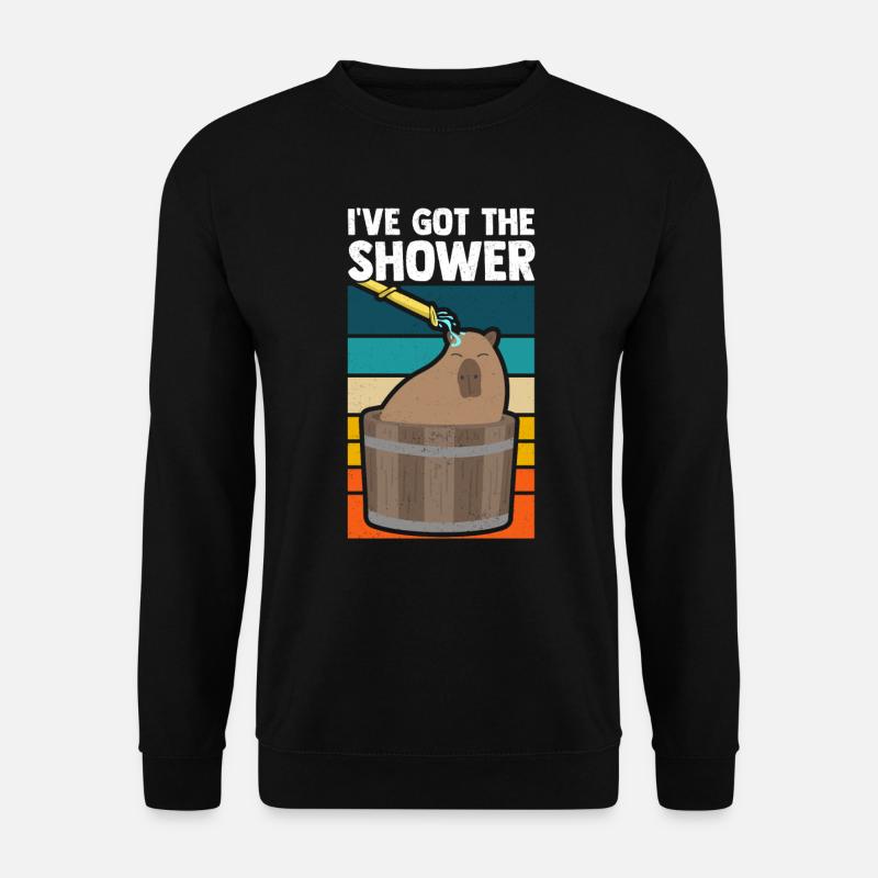 Capybara Shower Capybara Funny - Unisex Sweatshirt - black