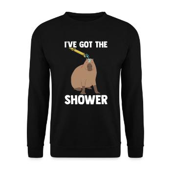 Capybara Capybara drôle de rongeur - Sweat-shirt Unisexe - noir - Devant - Alina (178cm) & Michal (187cm)