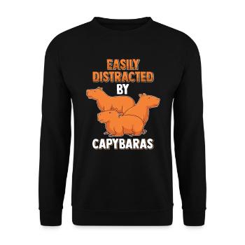 Capybara Rongeur Capybara Pet - Sweat-shirt Unisexe - noir - Devant - Alina (178cm) & Michal (187cm)