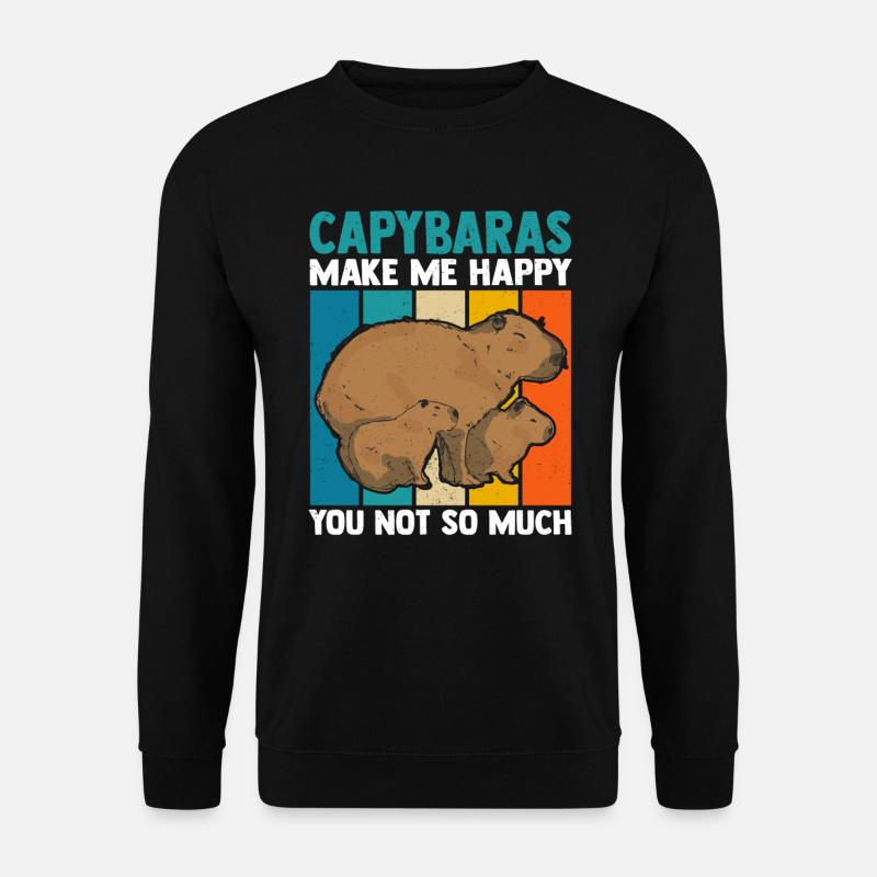Capybaras Cute Capybara Rodent - Unisex Sweatshirt - black