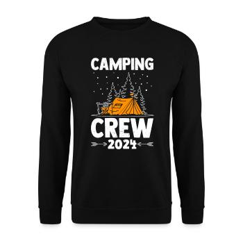 Camping Camping Camper Camping Camping Campfire - Unisex Sweatshirt - black - Front - Alina (178cm) & Michal (187cm)