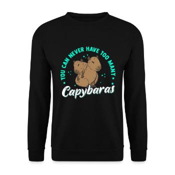 Rongeur Capybara Rongeur capybara rongeur - Sweat-shirt Unisexe - noir - Devant - Alina (178cm) & Michal (187cm)