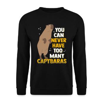 Rongeur Capybara Rongeur mignon Capybara - Sweat-shirt Unisexe - noir - Devant - Alina (178cm) & Michal (187cm)