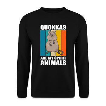 Quokka Australia marsupial - Unisex Sweatshirt - black - Front - Alina (178cm) & Michal (187cm)