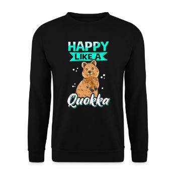 Kangourou marsupial à queue courte Quokka Australie - Sweat-shirt Unisexe - noir - Devant - Alina (178cm) & Michal (187cm)