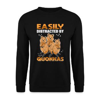 Quokka Gift Marsupial France - Sweat-shirt Unisexe - noir - Devant - Alina (178cm) & Michal (187cm)