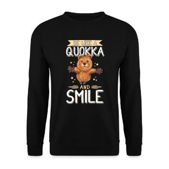 Kangourou à queue courte Quokka Marsupial Funny - Sweat-shirt Unisexe - noir - Devant - Alina (178cm) & Michal (187cm)