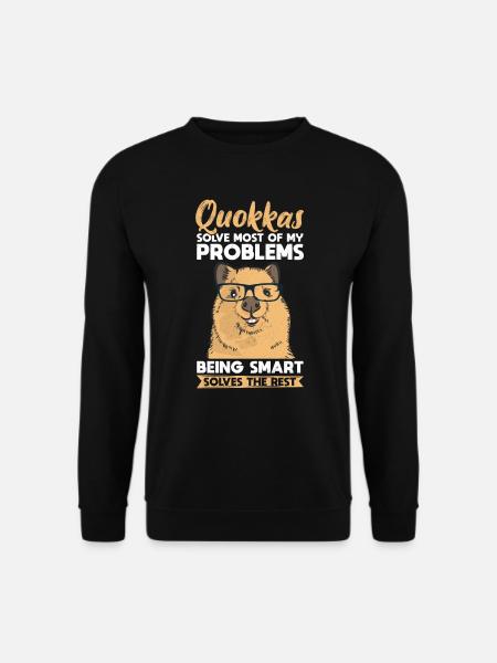 Kurzschwanzkänguru Beuteltier Quokka Funny - Unisex Pullover - Schwarz