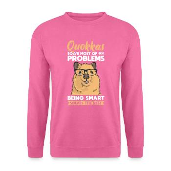 Kurzschwanzkänguru Beuteltier Quokka Funny - Unisex Pullover - Pink - Vorne