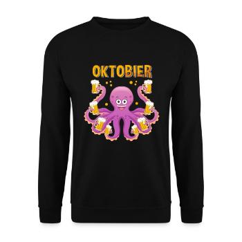 Bier Biertrinker Bierliebhaber Saufen - Unisex Pullover - Schwarz - Vorne - Alina (178cm) & Michal (187cm)