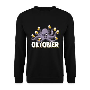 Bier Bierliebhaber Biertrinker Saufen - Unisex Pullover - Schwarz - Vorne - Alina (178cm) & Michal (187cm)