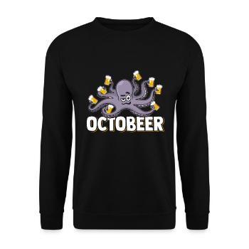 bière drôle amateur de bière octopus buveur de bière - Sweat-shirt Unisexe - noir - Devant - Alina (178cm) & Michal (187cm)