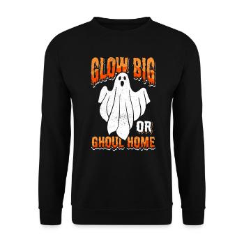Halloween Costume Ghost Ghost Ghoul - Unisex Sweatshirt - black - Front - Alina (178cm) & Michal (187cm)