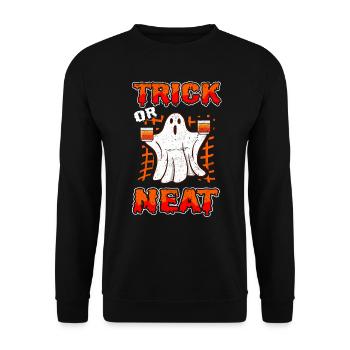 Barkeeper Halloween Geist Gespenst Bartender - Unisex Pullover - Schwarz - Vorne - Alina (178cm) & Michal (187cm)
