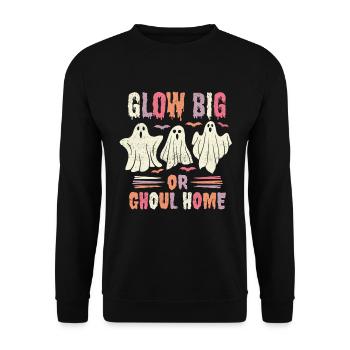 Halloween Ghost Spooky Ghoul - Unisex Sweatshirt - black - Front - Alina (178cm) & Michal (187cm)