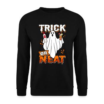 Barkeeper Halloween Gespenst Bartender - Unisex Pullover - Schwarz - Vorne - Alina (178cm) & Michal (187cm)