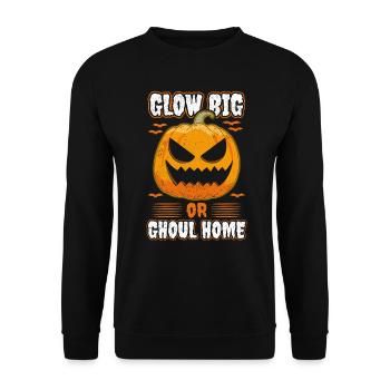 Halloween Jack O Lantern Pumpkin - Unisex Sweatshirt - black - Front - Alina (178cm) & Michal (187cm)
