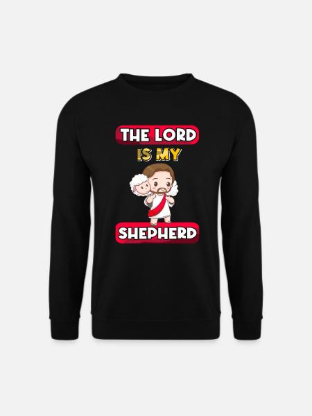 Psalm 23 Der Herr ist mein Hirte - Unisex Pullover - Schwarz