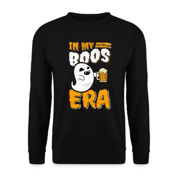 Halloween Ghost Beer Ghost Ghoul - Unisex Sweatshirt - black - Front - Alina (178cm) & Michal (187cm)