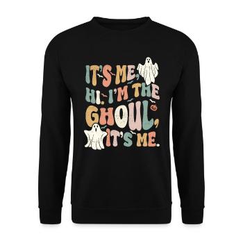 Halloween Ghost Ghost Funny Ghoul Vintage - Unisex Sweatshirt - black - Front - Alina (178cm) & Michal (187cm)