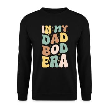 Dad Bod Ära Retro Humor Design - Unisex Pullover - Schwarz - Vorne - Alina (178cm) & Michal (187cm)