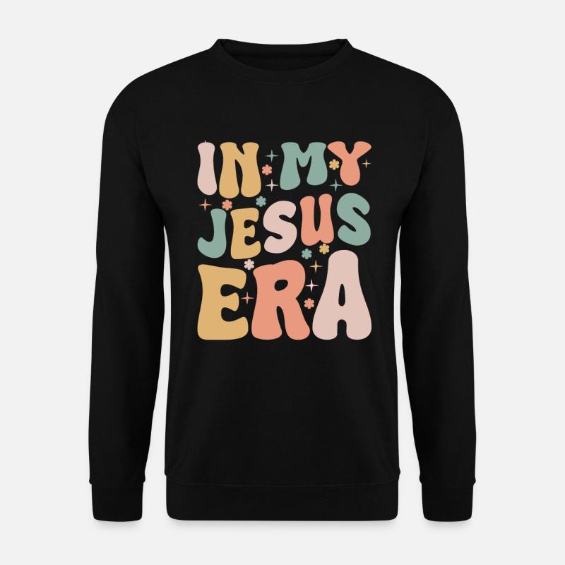 Jesus Christus Glaube Retro - Unisex Pullover - Schwarz