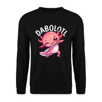 Dabbing Axolotl Dab Dance Dabolotl Dancer - Sweat-shirt Unisexe - noir - Devant - Alina (178cm) & Michal (187cm)