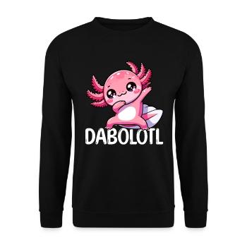 Dabbing Axolotl Danseuse Kawaii - Sweat-shirt Unisexe - noir - Devant - Alina (178cm) & Michal (187cm)