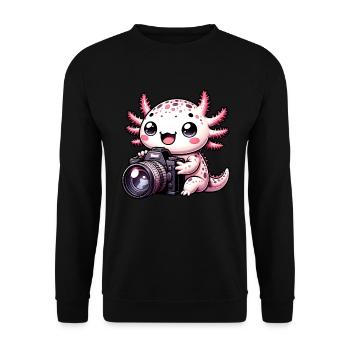 Photographe Axolotl Camera Photography - Sweat-shirt Unisexe - noir - Devant - Alina (178cm) & Michal (187cm)