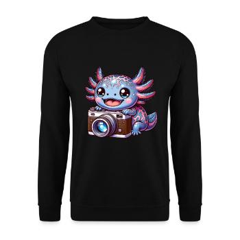 Photographie Axolotl Photo Camera Photographe - Sweat-shirt Unisexe - noir - Devant - Alina (178cm) & Michal (187cm)