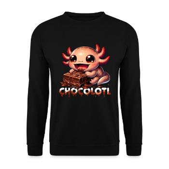 Chocolate Chocolate Cake Candy Axolotl - Unisex Sweatshirt - black - Front - Alina (178cm) & Michal (187cm)