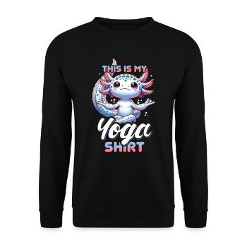 Yoga Pose Axolotl Meditating Wellness - Unisex Sweatshirt - black - Front - Alina (178cm) & Michal (187cm)