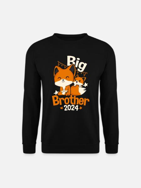 Kinder Großer Bruder 2024 Fuchs Schwangerschaft - Unisex Pullover - Schwarz