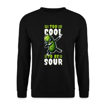 Saure Gurke Zu Cool um Sauer zu sein Gemüse Lustig - Unisex Pullover - Schwarz - Vorne - Alina (178cm) & Michal (187cm)