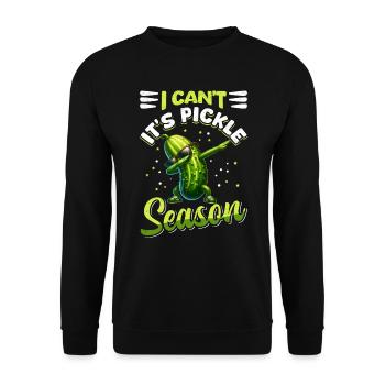 Saure Gurke Lustig Gurkenzeit - Unisex Pullover - Schwarz - Vorne - Alina (178cm) & Michal (187cm)