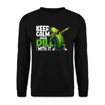 Aigre Concombre Aneth Drôle - Sweat-shirt Unisexe - noir - Devant - Alina (178cm) & Michal (187cm)