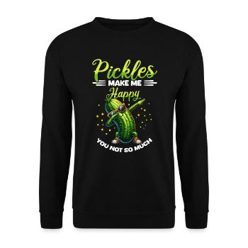 Les concombres aigres me rendent heureux - Sweat-shirt Unisexe - noir - Devant - Alina (178cm) & Michal (187cm)