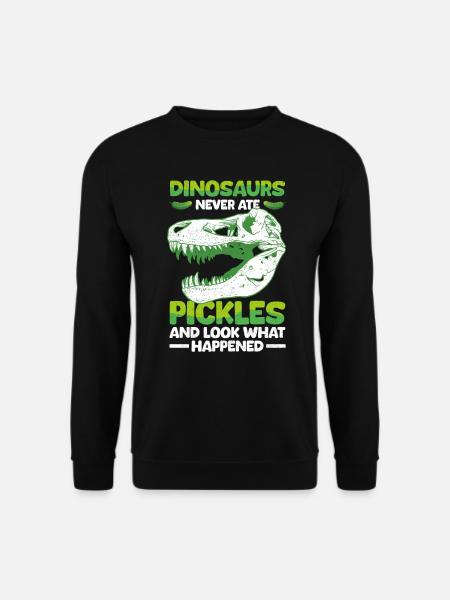 Gurke Dinosaurier Lustige Saure Gurken - Unisex Pullover - Schwarz
