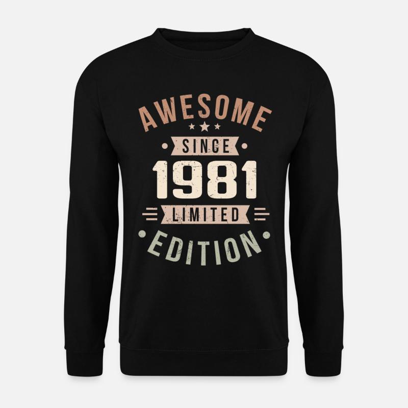 Original 1981 Jahrgang Vintage Geburtstag 1981 - Unisex Pullover - Schwarz