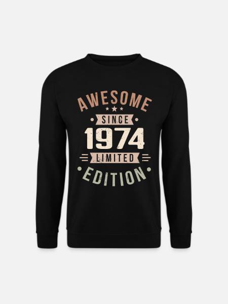 Original 1974 Jahrgang Vintage Geburtstag 1974 - Unisex Pullover - Schwarz